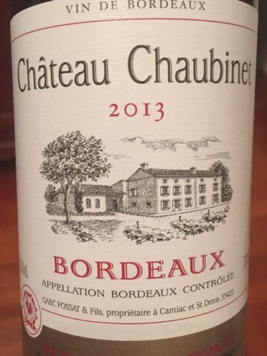 カープ　CARP Château Chaubinet ボルドーワイン 750ml Château Chaubinet Bordeaux | Vivino 日本語