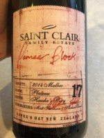 Saint Clair Family Estate Pioneer Block 17 Plateau Malbec