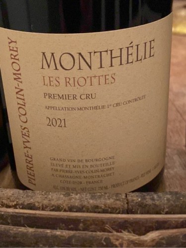 Monthélie 1er Cru La Riotte - 2022 - Domaine Pierre-Yves Colin-Morey main image 1