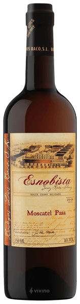 Bodegas Dios Baco Esnobista Moscatel Pasa