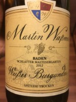 Martin Waßmer Schlatter Maltesergarten Weißer Burgunder Spätlese Trocken