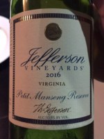 Jefferson Vineyards Petit Manseng Reserve