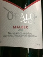 Mauricio Lorca Opalo No Usamos Madera Malbec