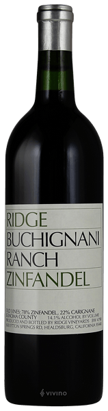 Ridge Vineyards Buchignani Ranch Zinfandel