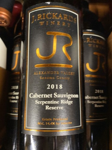 J. Rickards Serpentine Ridge Reserve Cabernet Sauvignon | Vivino US