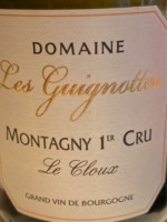 André Goichot Domaine Les Guignottes Montagny 1er Cru 'Le Cloux'
