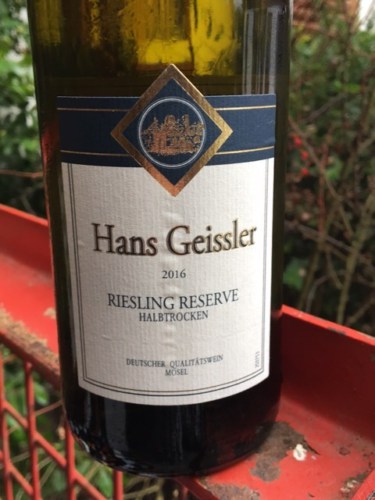 Hans Geissler Riesling Reserve Halbtrocken | Vivino English