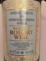 Robert Weil Kiedrich Klosterberg Riesling Auslese