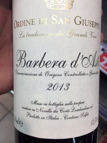 Ordine di San Giuseppe Barbera d'Asti Vivino