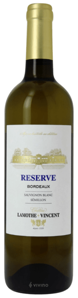 Vinho Château Lamothe Vicent Branco Seco França Bordeaux Reserve Sauvignon Blanc, Sémillon 2024 750ml