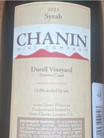 Chanin Durell Vineyard Syrah
