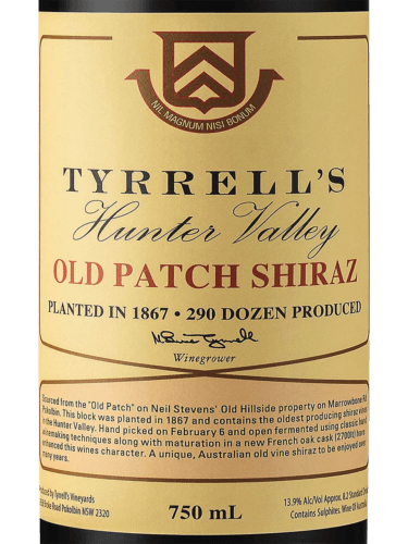 ティレルズのオールドパッチシラーズ2023 2本 Tyrrell's Old Patch Shiraz | Vivino English