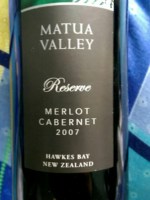 Matua Reserve Merlot - Cabernet