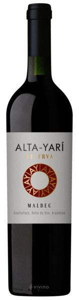 Vinho Alta Yarí Tinto Seco Argentina Reserva Malbec 2022 750ml