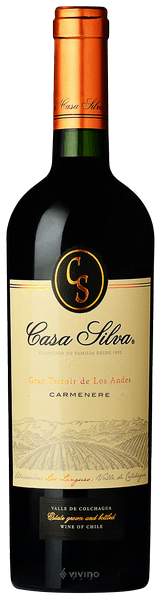Vinho Casa Silva Tinto Seco Chile Gran Terroir de Los Andes Carménère 2023 750ml