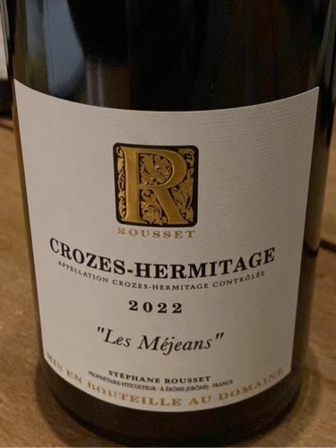 Robert & Stephane Rousset Les Méjeans Crozes-Hermitage | Vivino Français