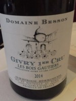 Domaine Besson Givry 1er Cru 'Les Bois Gautiers'