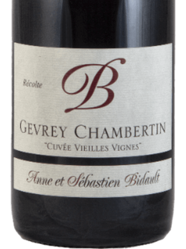 Gevrey-Chambertin Cuvée Vieilles Vignes Anne et Sebastien Bidault Cuvée Vieilles Vignes Gevrey-Chambertin
