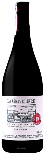 Brotte Côtes du Rhône La Grivelière Père Anselme