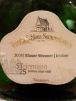 Weingut Schloss Sommerhausen Steinmann 25 Primus Inter Vitis Blauer Silvaner Trocken Wine Info