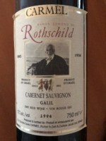 Carmel (יקבי כרמל) Rothschild Cabernet Sauvignon