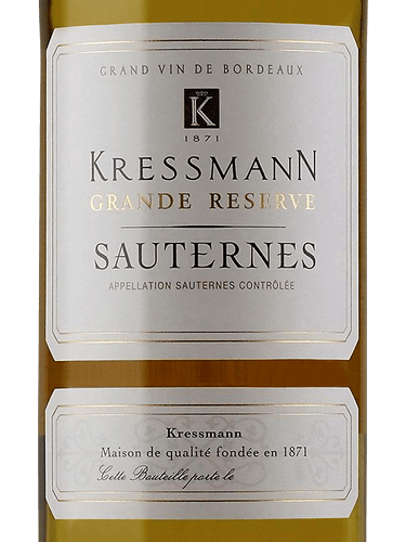 Kressmann Grande Réserve Sauternes | Vivino English