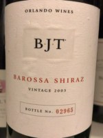 Orlando BJT Barossa Shiraz