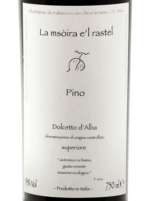 Fabio Gea La Msòira e'l Rastel Pino Dolcetto d'Alba Superiore