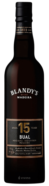 Blandy's 15 Year Old Bual Madeira (Medium Rich)