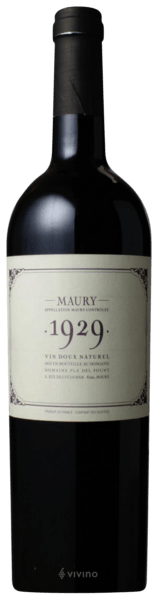【希少】MAURY 1929 Vin Doux Naturel 天然甘口ワイン Domaine Pla del Fount 1929 Maury | Vivino English