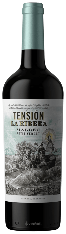 TENSION LA RIBERA MALBEC  PETIT VERDOT 6X750 - imagen 3