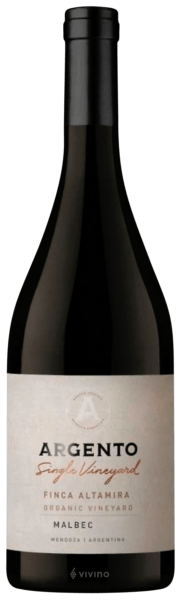 Vinho Bodega Argento Tinto Seco Argentina Single Vineyard Finca Altamira Malbec 2019 750ml