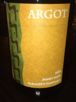 Argot Saralee's  Vineyard Pinot Noir