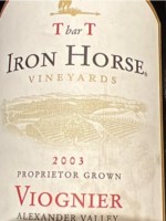Iron Horse T Bar T Proprietor Grown Viognier