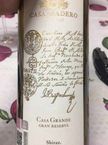 Casa Madero Shiraz Wine Info