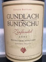 Gundlach Bundschu Rhinefarm Vineyard Zinfandel