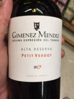 Gimenez Mendez Alta Reserva Petit Verdot