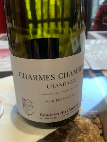 Domaine du Couvent CharmesChambertin Grand Cru 'Aux Mazoyères' Vivino US