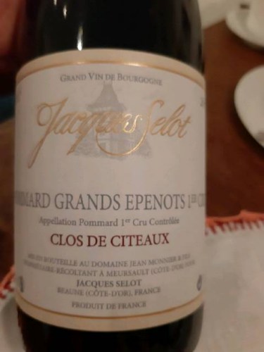 Jacques Selot Clos de Citeaux Pommard 1er Cru 'Les Grands Epenots