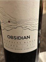 Obsidian Ridge Nicholas Block Malbec