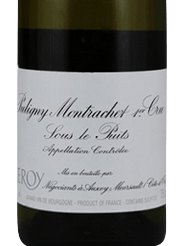 Puligny-Montrachet Premier Cru Sous le Puits