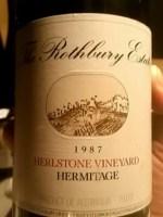 Rothbury Estate Herlstone Vineyard Hermitage