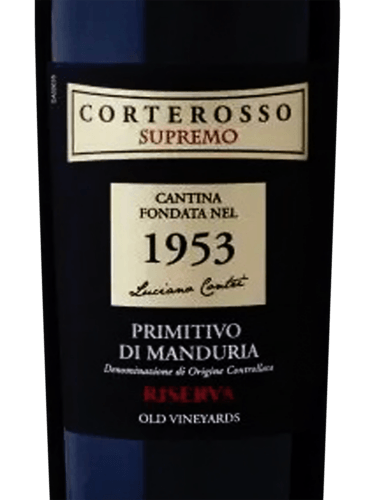 1954 Corterosso Supremo Primitivo Di Manduria Riserva Vivino