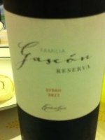 Escorihuela Gascón Familia Gascón Reserva Syrah