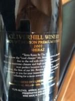 Oliverhill Mount Benson Premium Estate Shiraz