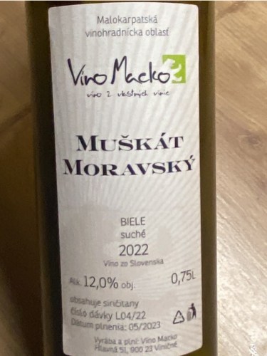Vino Macko Muskat Moravsky | Vivino US