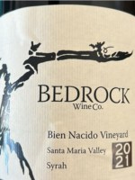 Bedrock Wine Co. Bien Nacido Vineyard Syrah