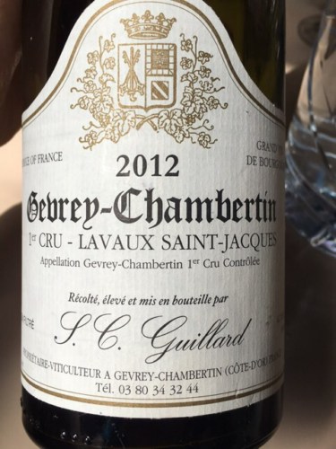 S.C. Guillard Gevrey-Chambertin 1er Cru 'Lavaux Saint-Jacques