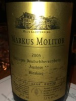 Markus Molitor Zeltinger Deutschherrenberg Riesling Auslese