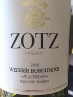 Julius Zotz Prädikat Weisser Burgunder Alte Reben Kabinett Trocken